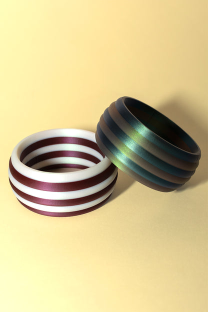 Set 2 · Brazalete Striped Cake